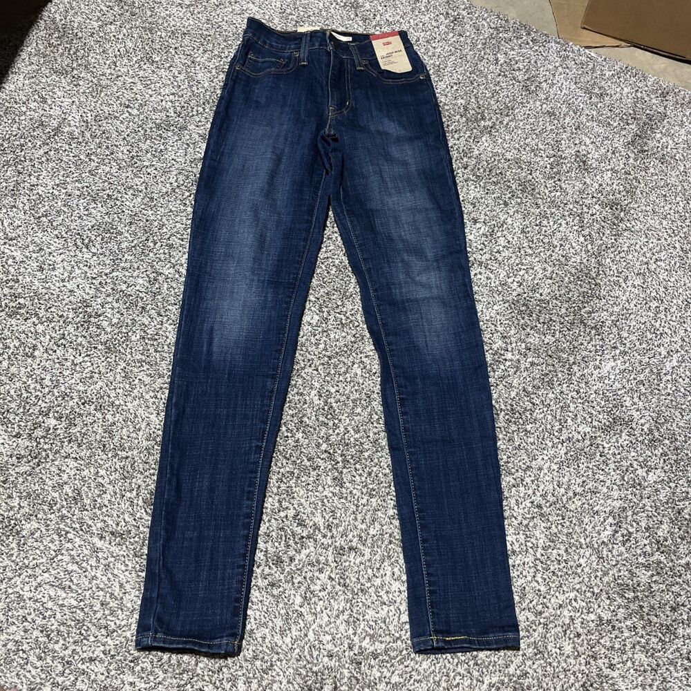 Levi's 721 High-Rise Skinny Stretch Denim Jeans Blue Women's Slim Classic 24x30